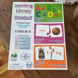 The Learning Journey Preschool Learning Library 60 Puzzles & 52 letters NEW